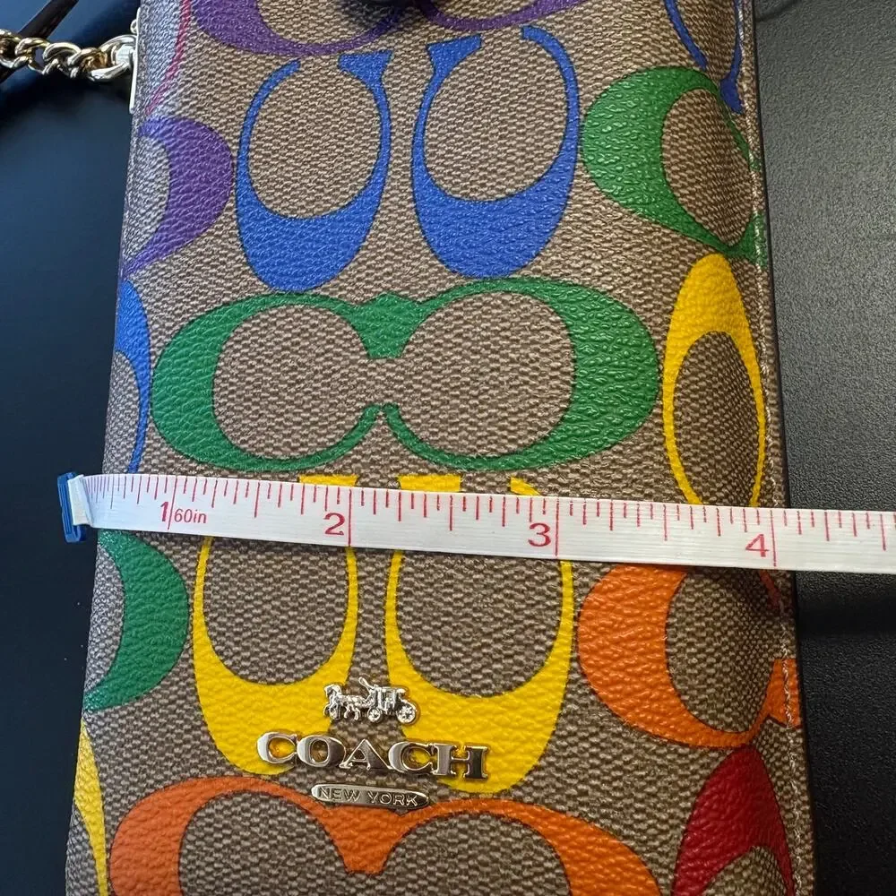 Coach Pride Phone Crossbody In Rainbow Signature Canvas C9943